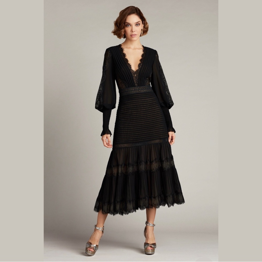 TADASHI SHOJI - NYSSA BISHOP SLEEVE DRESS